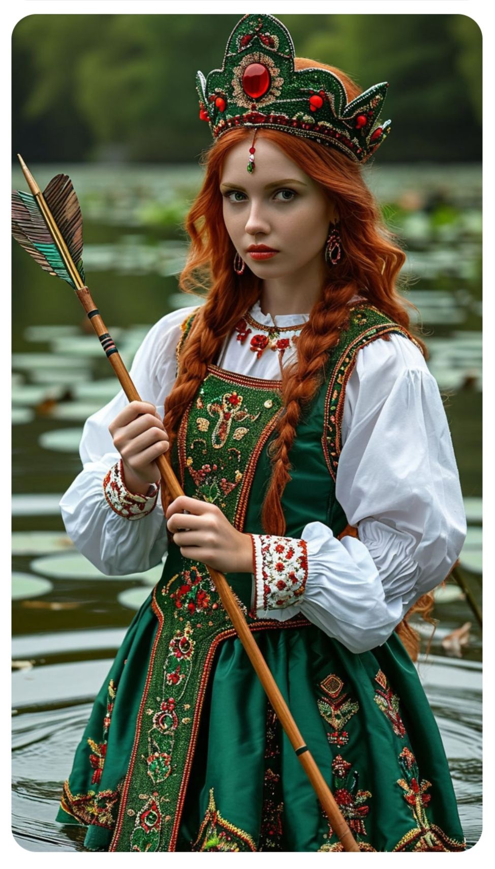 Nude girl Girls in Slavic costumes in Lunyan
